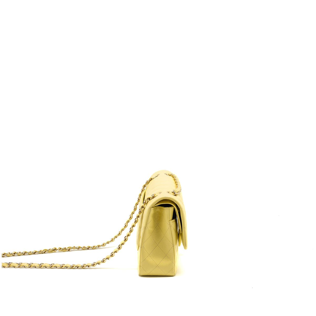 chanel-medium-classic-double-flap-bag-caviar-light-yellow-lghw