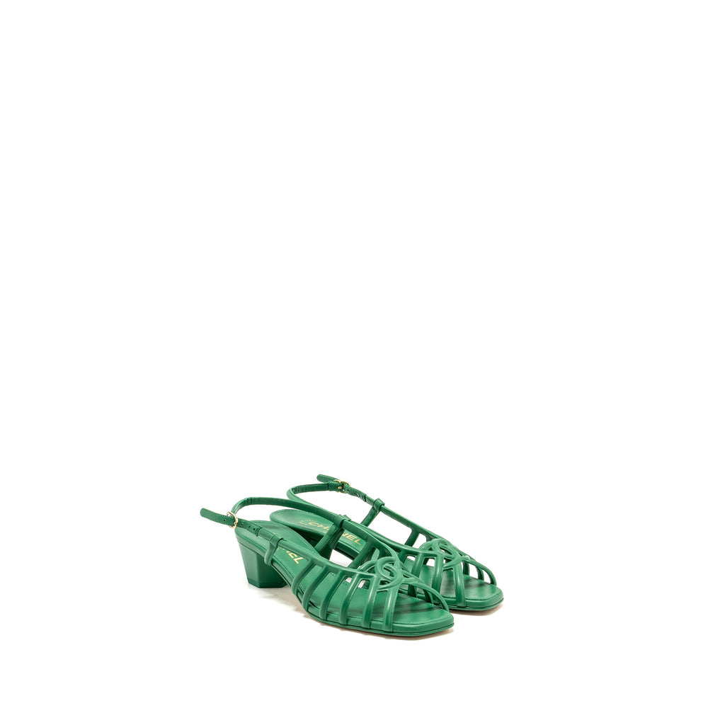 chanel-size-37-5-22b-cc-logo-sandals-lambskin-green-shw