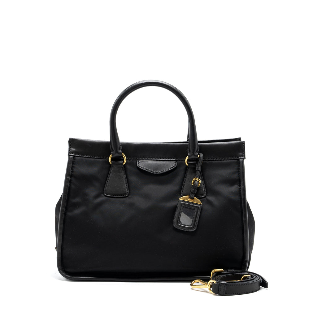 prada-tote-bag-nylon-leather-black-ghw