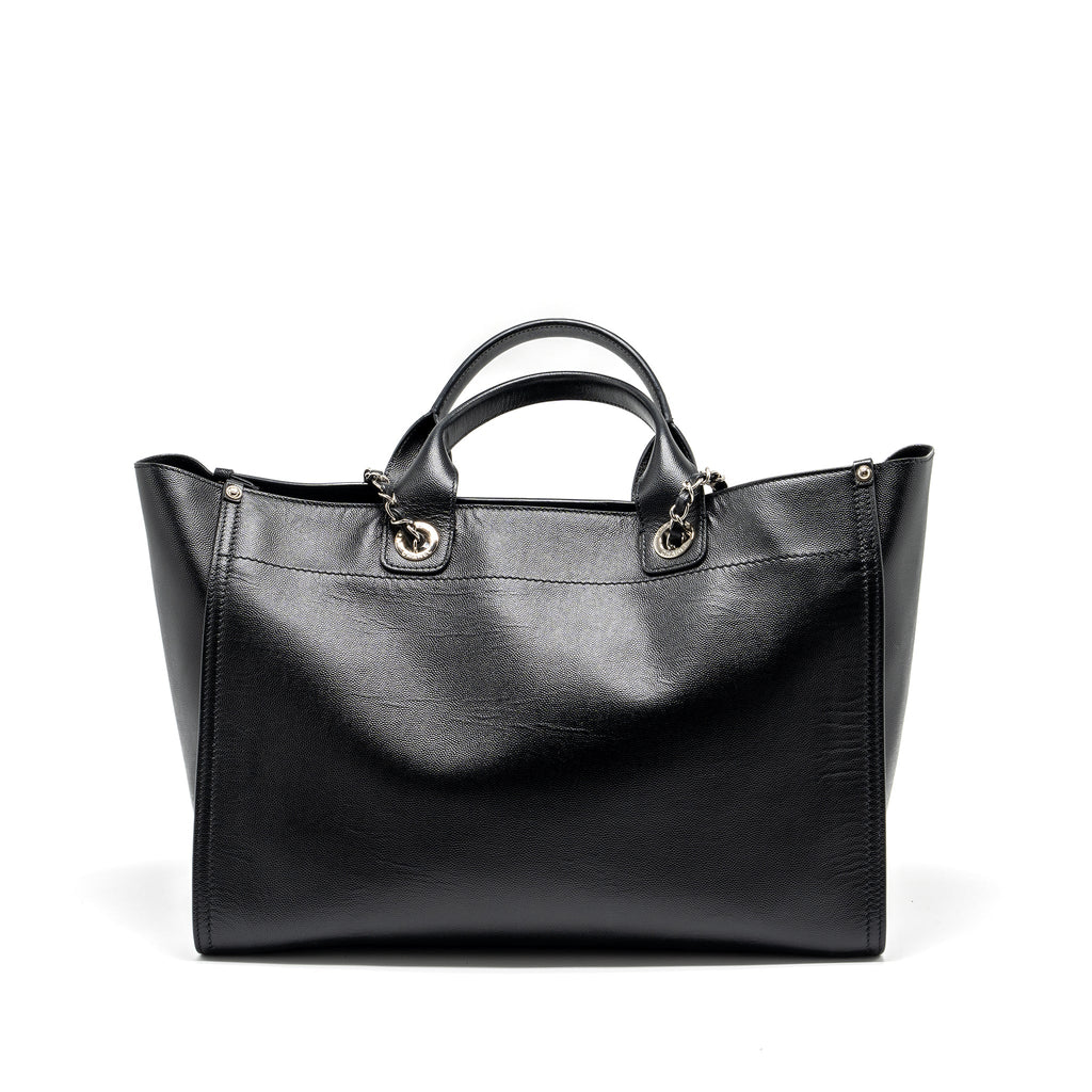 chanel-deauville-studded-tote-bag-caviar-black-shw