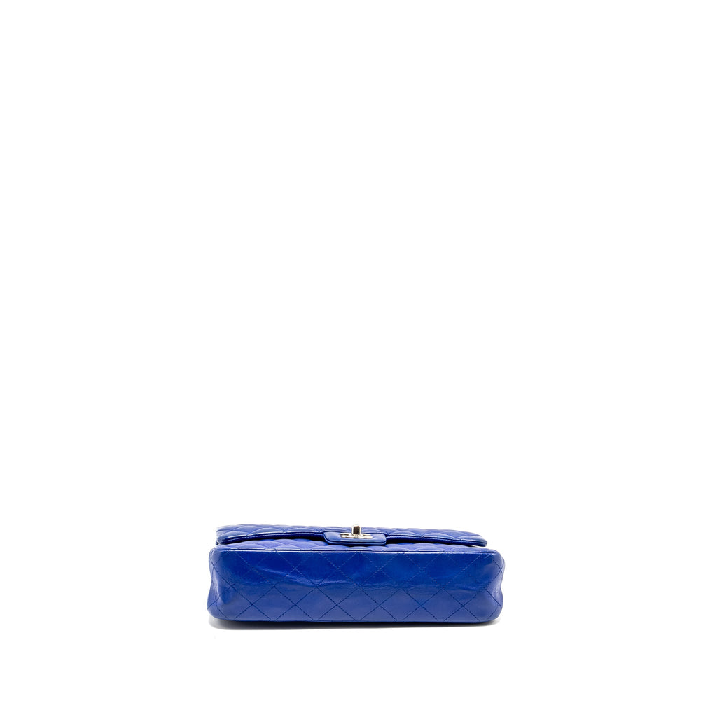 chanel-medium-classic-double-flap-bag-lambskin-blue-shw