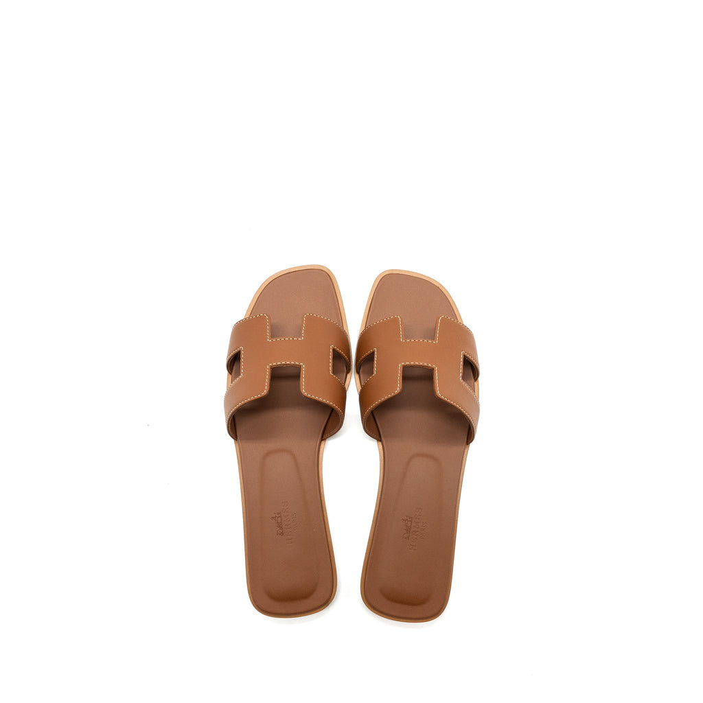 hermes-size-38-oran-sandals-calfskin-gold