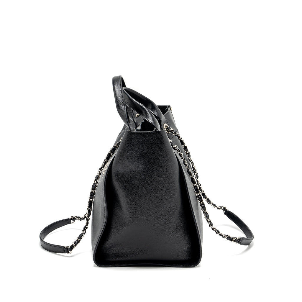 chanel-deauville-studded-tote-bag-caviar-black-shw