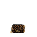 fendi-mini-baguette-bag-lamb-fur-black-brown-ghw