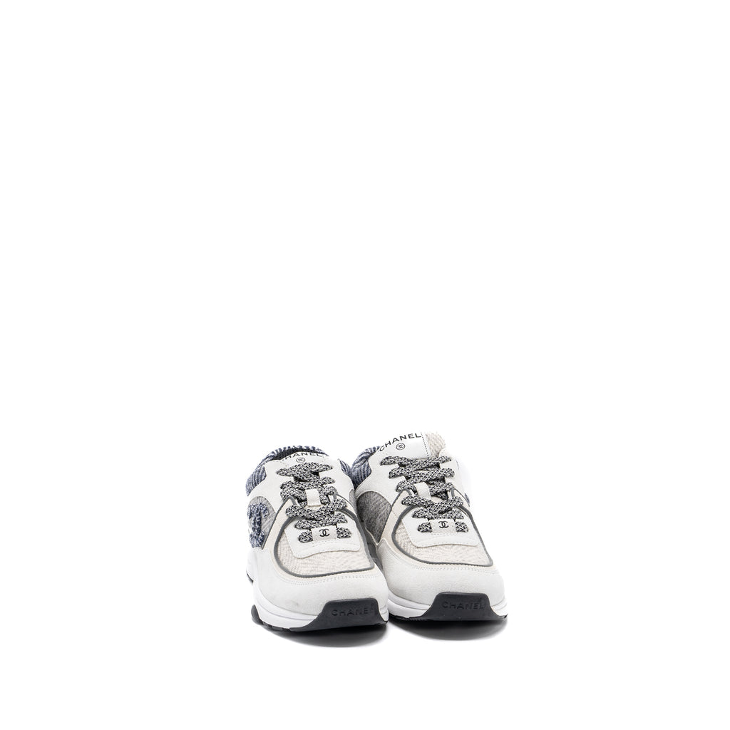 chanel-size38-5-cc-logo-sneakers-suede-leather-fabric-light-grey