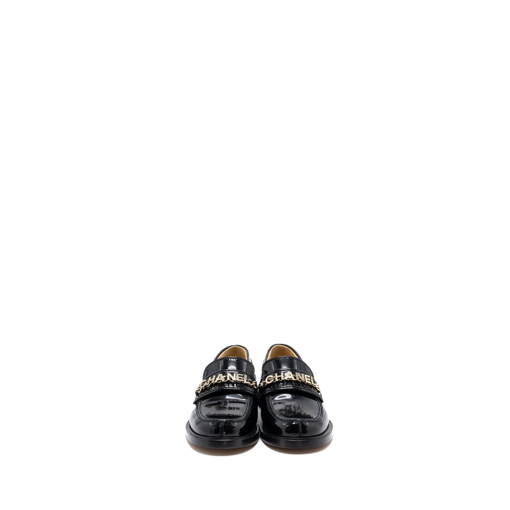 chanel-size-36-letter-loafer-patent-leather-black-lghw