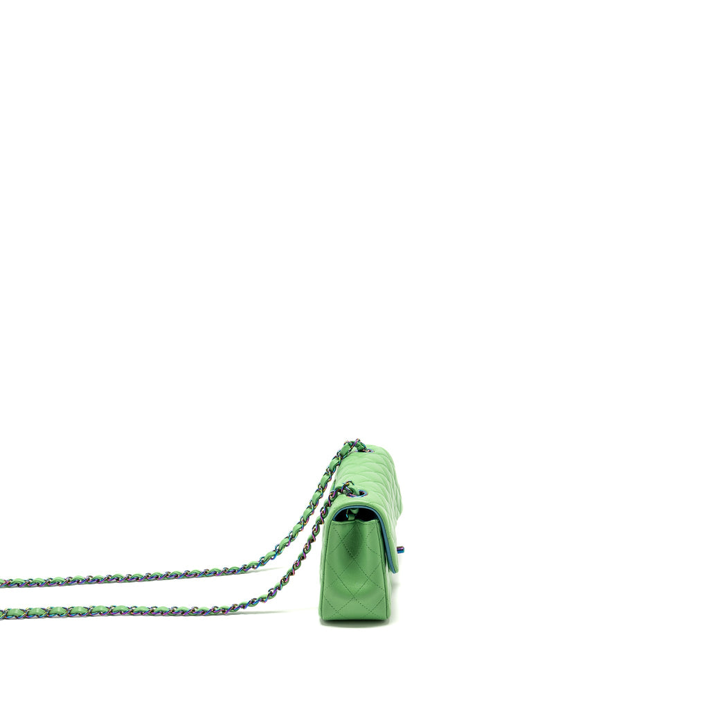 chanel-mini-rectangular-flap-bag-lambskin-green-iridescent-hardware-copy