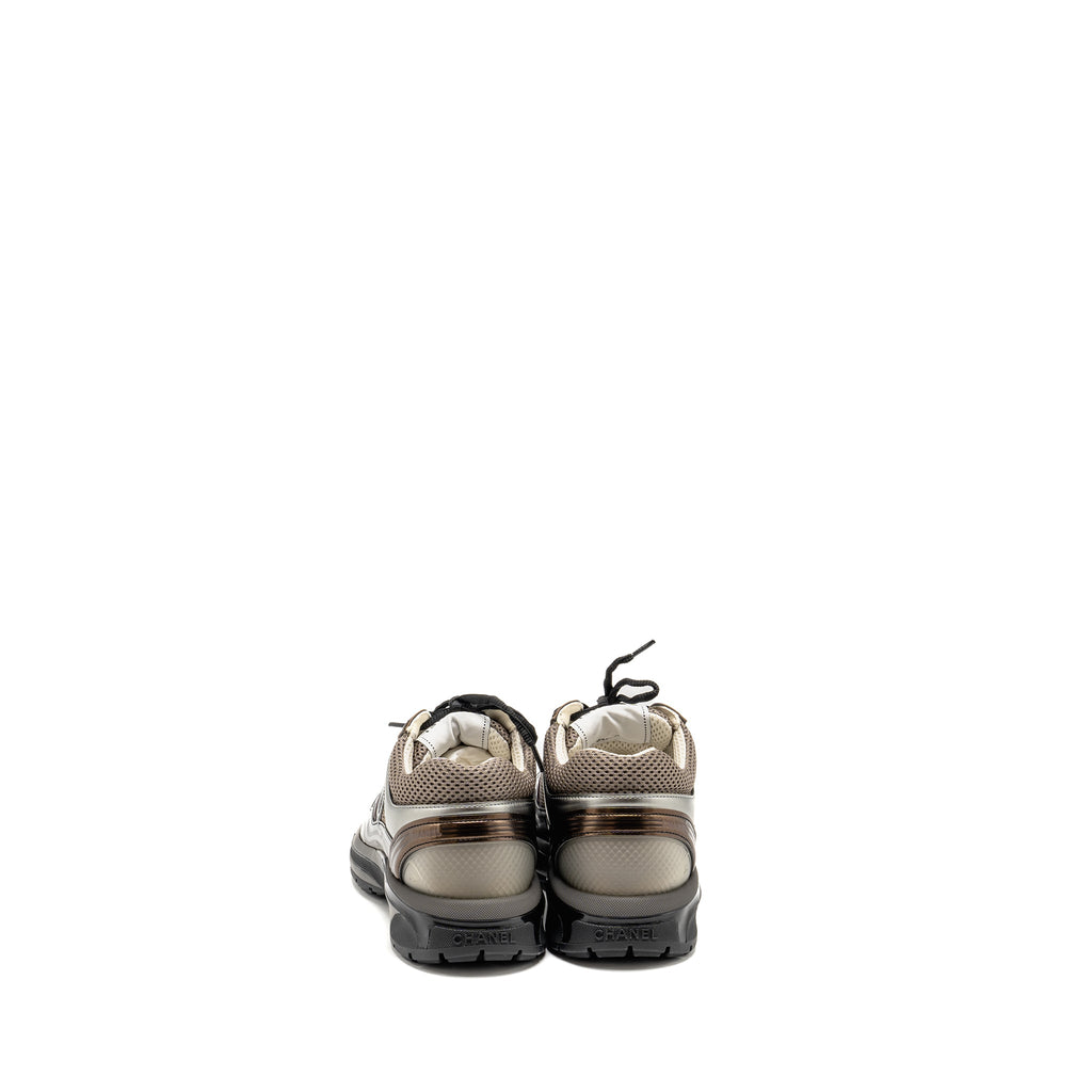 chanel-size-38-23a-cc-logo-sneakers-fabric-laminated-khaki-silver-dark-purple-copy