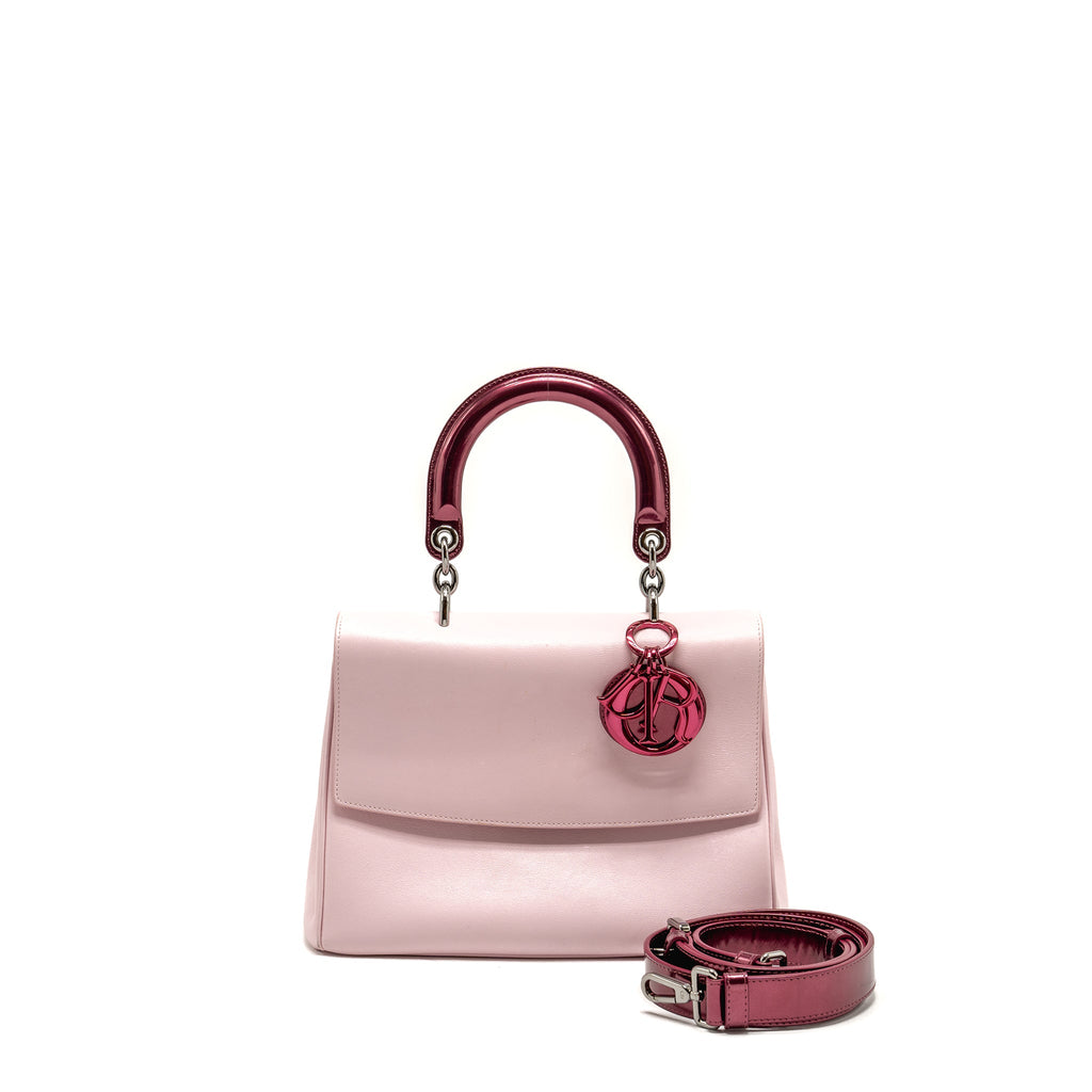 dior-medium-be-dior-flap-bag-calfskin-metallic-patent-pink-shw