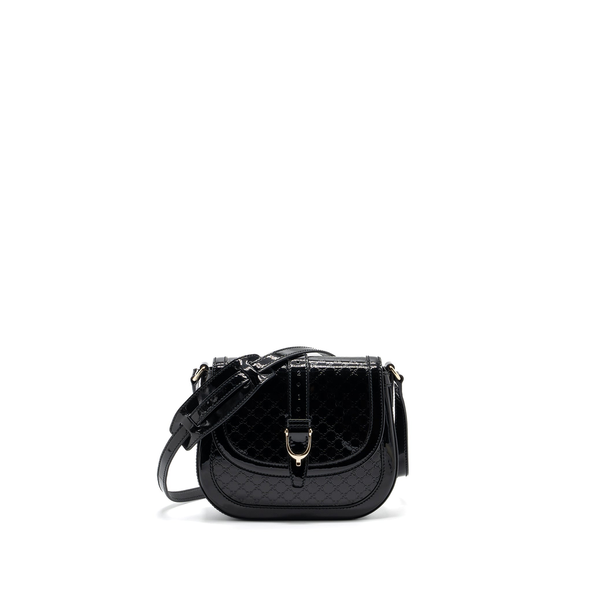 gucci-messanger-crossbody-bag-patent-leather-black-lghw