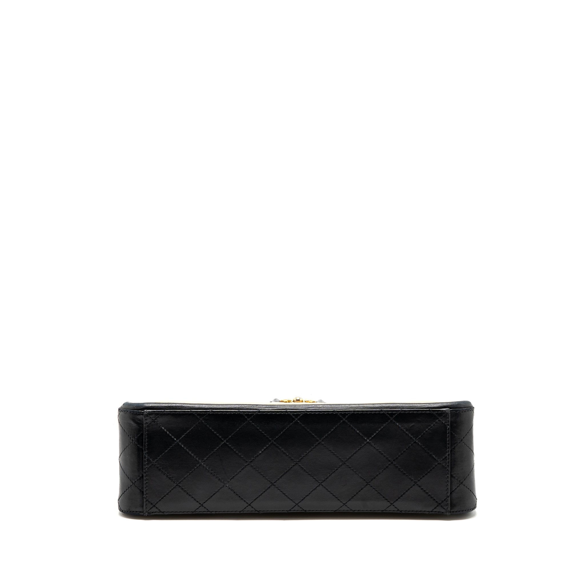 chanel-quilted-small-shopping-tote-bag-lambskin-beige-black-ghw
