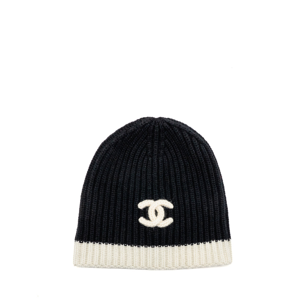 chanel-hat-black-white-logo