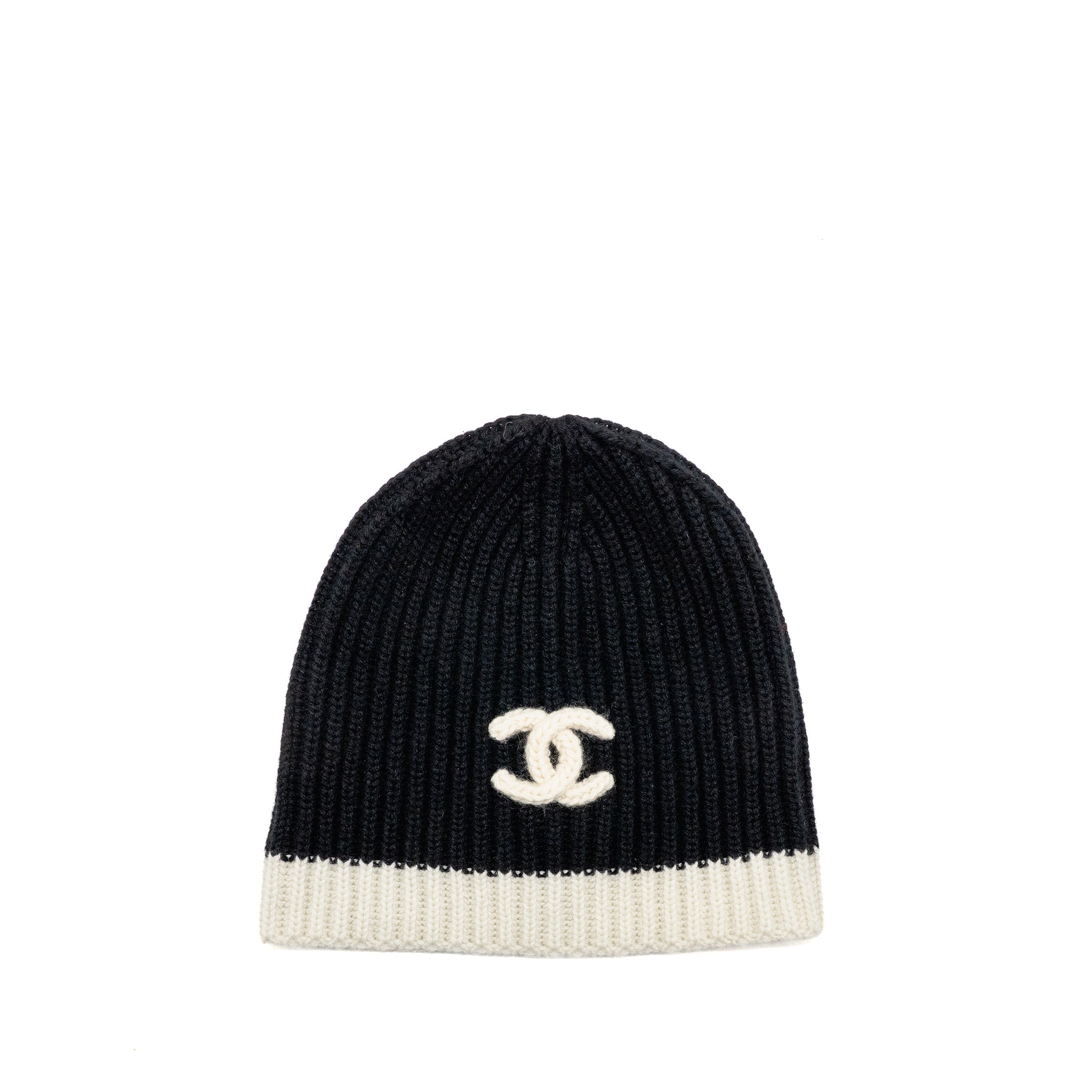 chanel-hat-black-white-logo