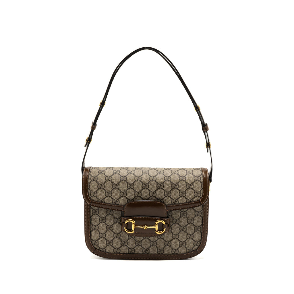 gucci-horsebit-1955-shoulder-bag-gg-supreme-canvas-leather-brown-ghw-1