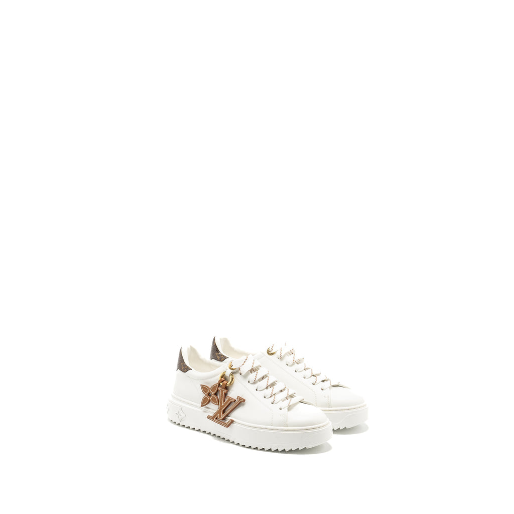 louis-vuitton-size-37-time-out-sneaker-with-monogram-and-flower-charm-calfskin-white-ghw