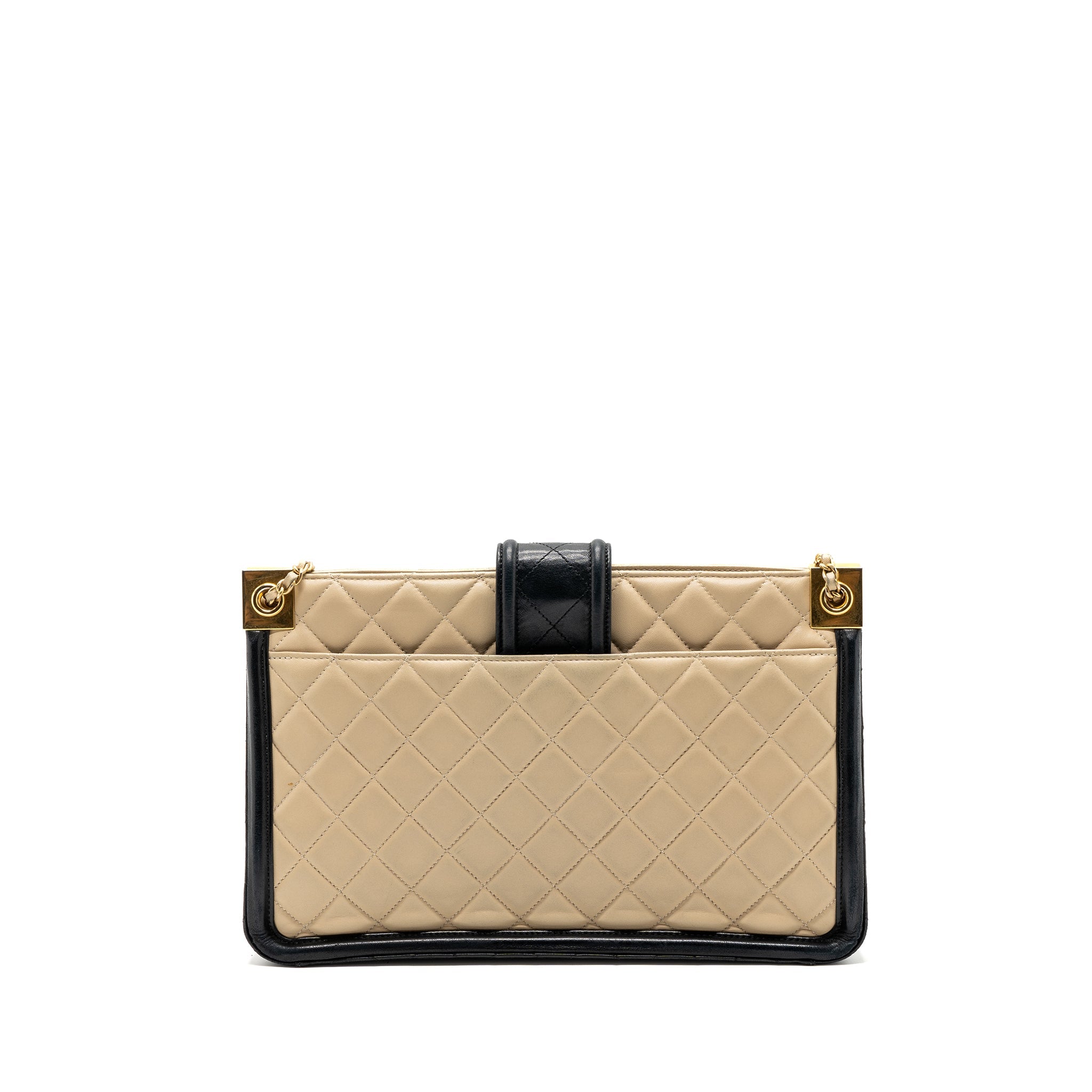 chanel-quilted-small-shopping-tote-bag-lambskin-beige-black-ghw