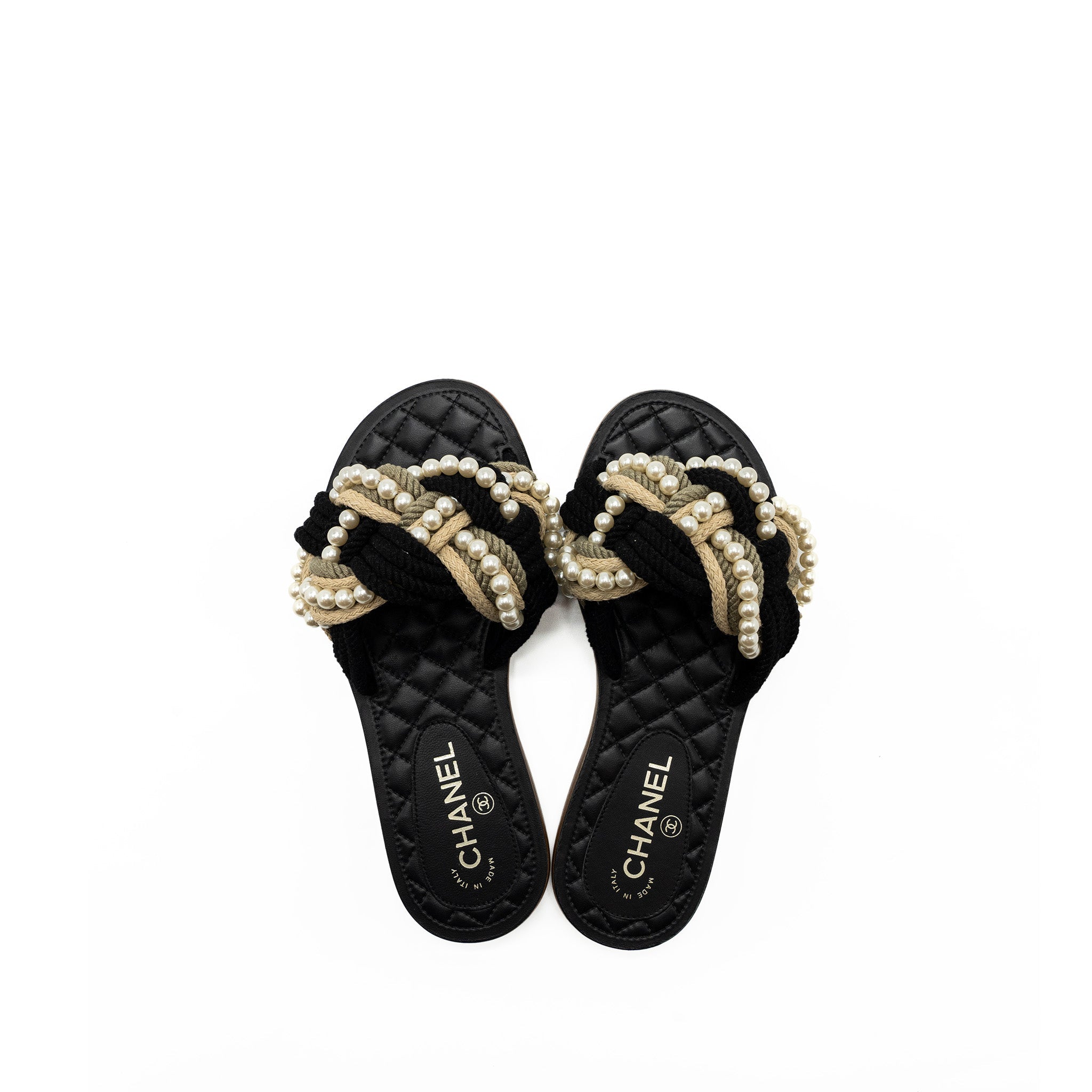 chanel-size-37-mules-cord-lambskin-black-copy