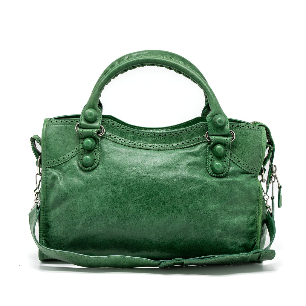 balenciaga-lace-city-bag-green-shw-1