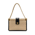 chanel-quilted-small-shopping-tote-bag-lambskin-beige-black-ghw