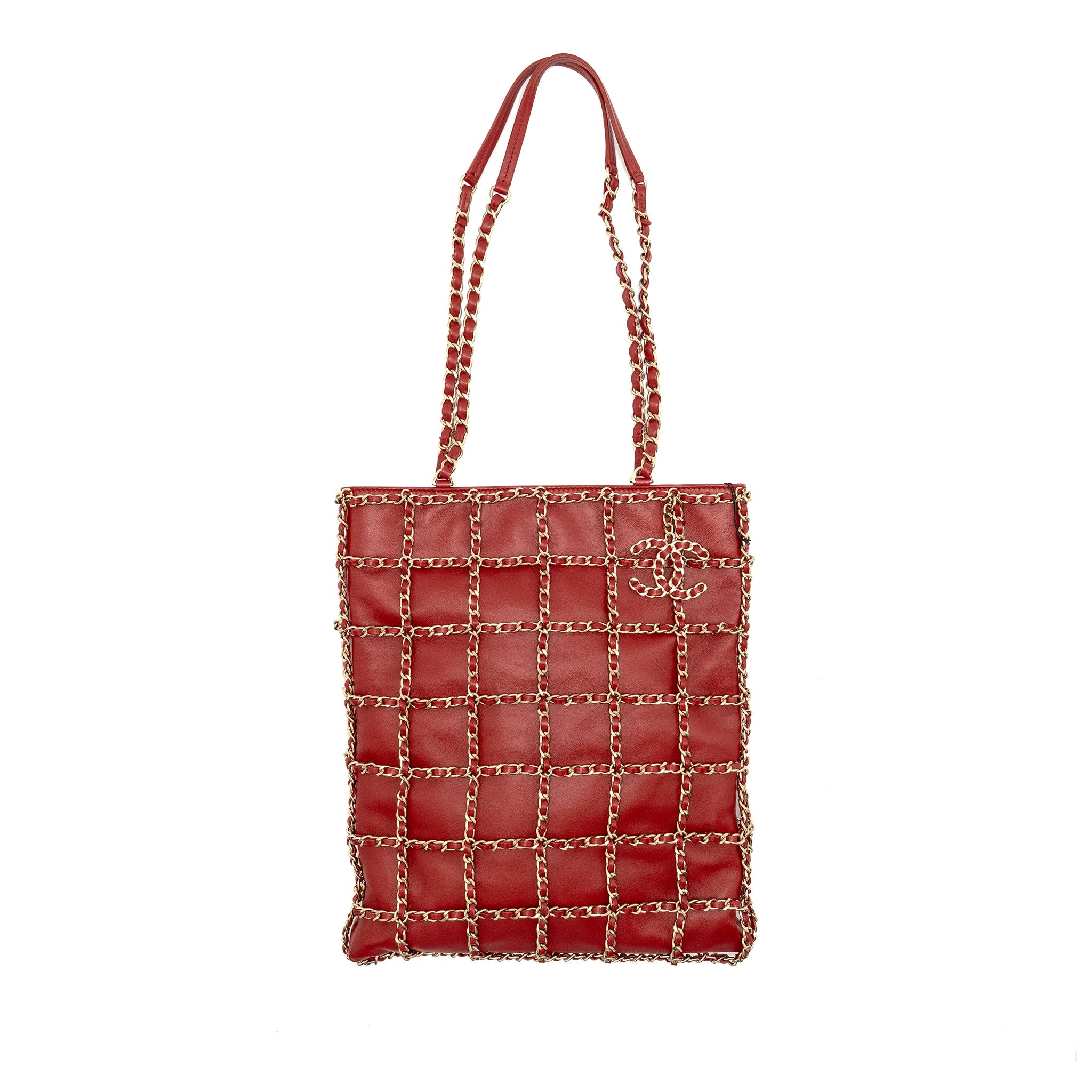 chanel-20a-chain-frame-cc-charm-shopping-tote-bag-lambskin-red-lghw