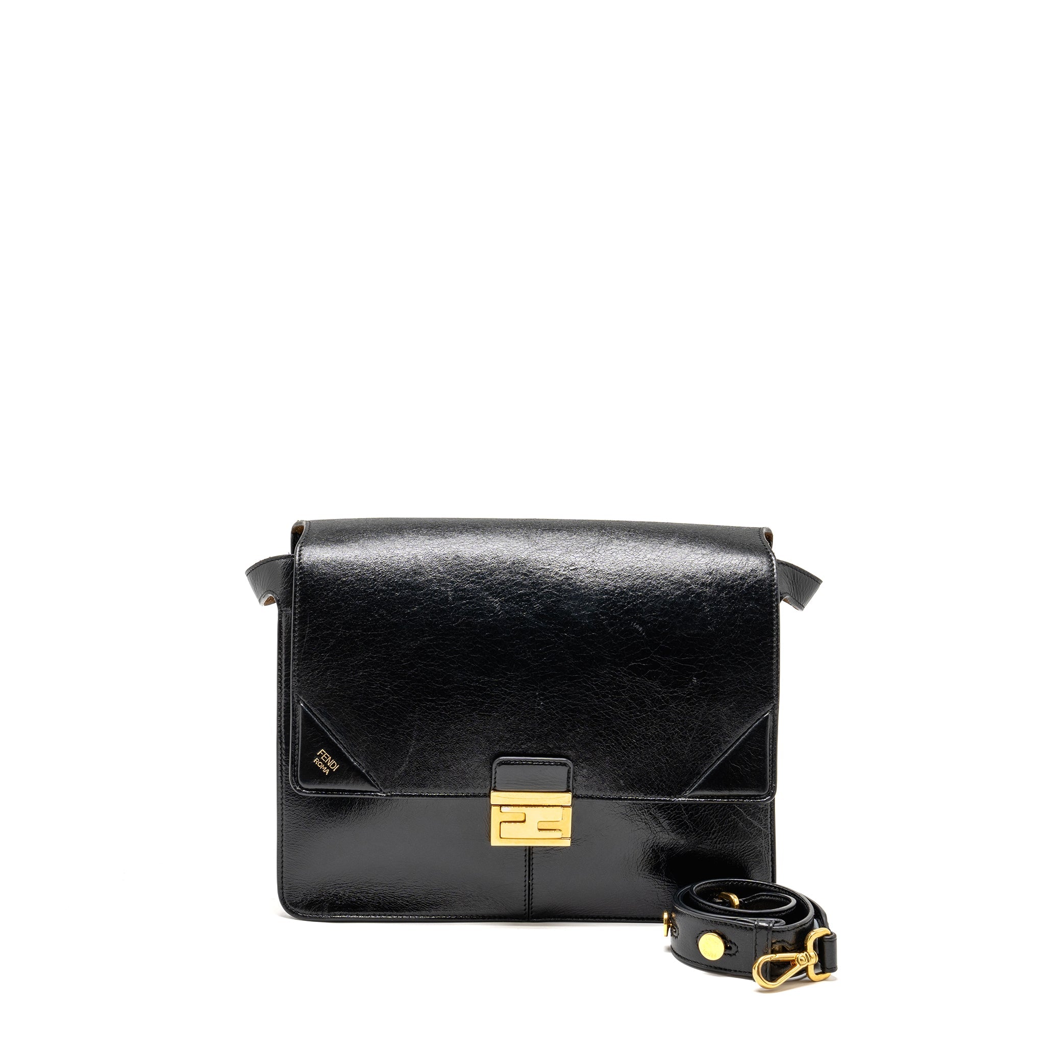 fendi-kan-u-shoulder-bag-leather-black-ghw-copy