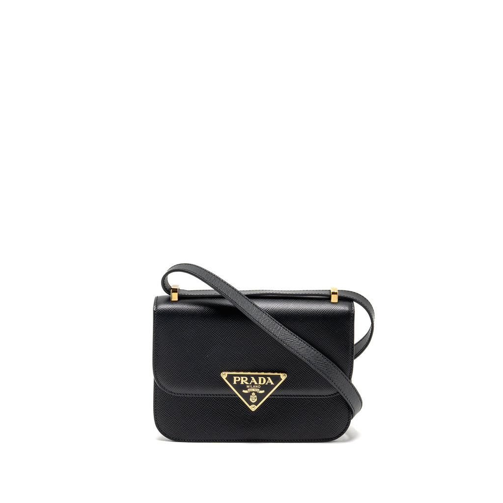 prada-saffiano-leather-flap-shoulder-bag-calfskin-black-ghw