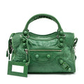 balenciaga-lace-city-bag-green-shw-1
