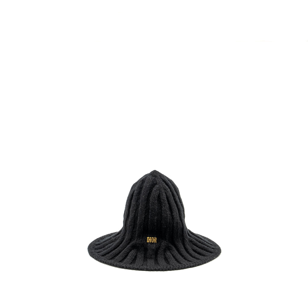 dior-letter-logo-wire-brimmed-beanie-wool-black