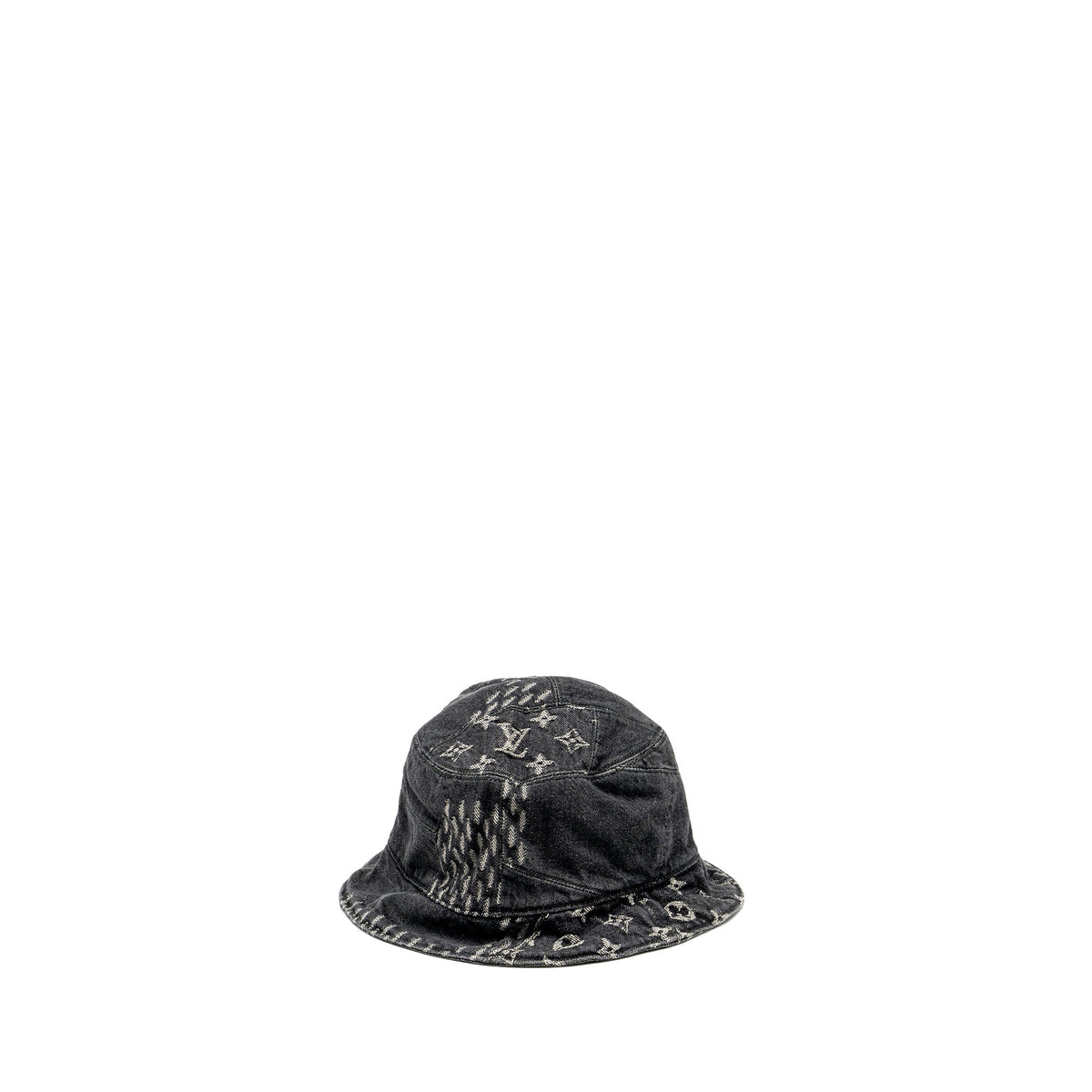 louis-vuitton-size-58-nigo-damier-bucket-hat-denim-black