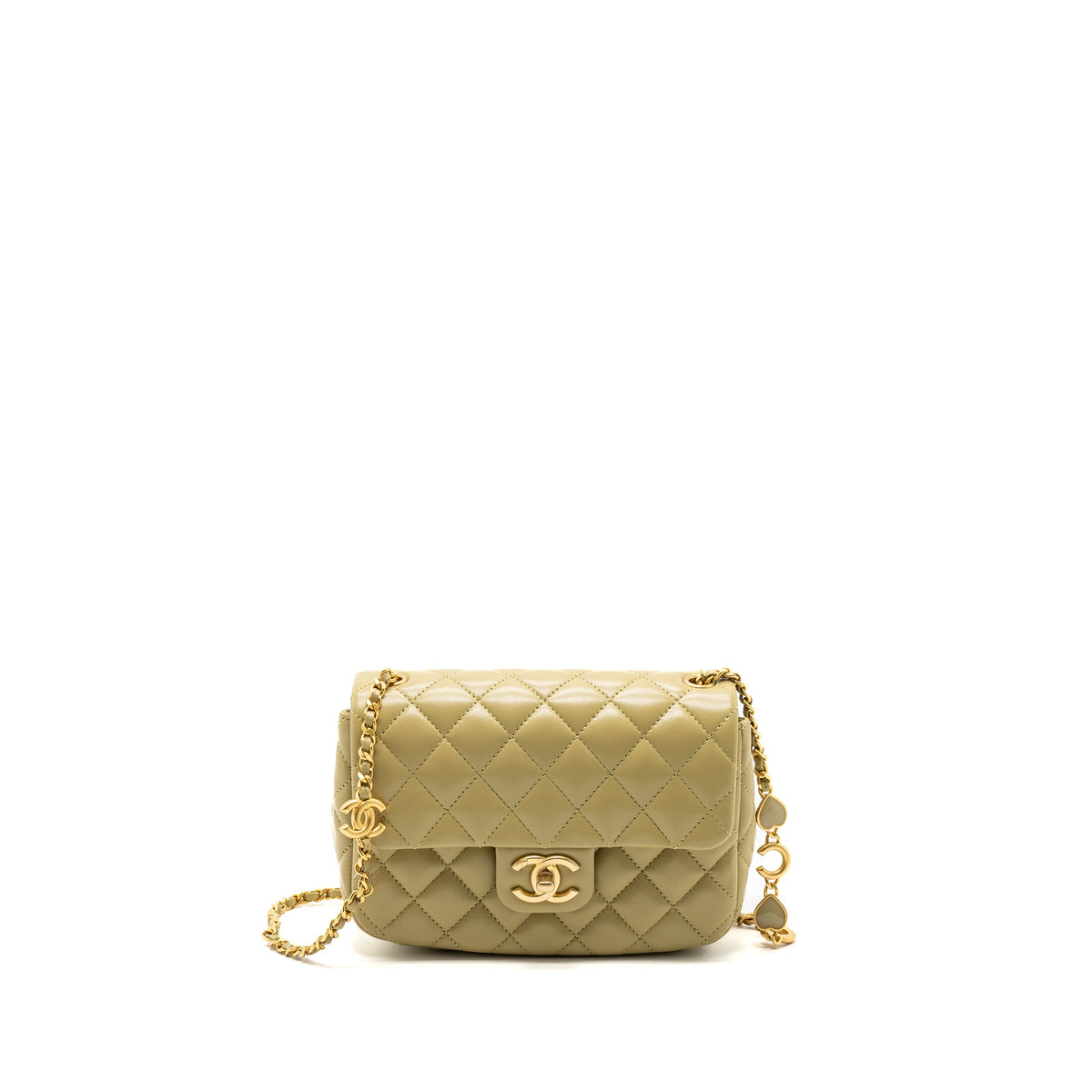 chanel-quilted-flap-bag-with-coco-love-chain-lambskin-khaki-green-ghw