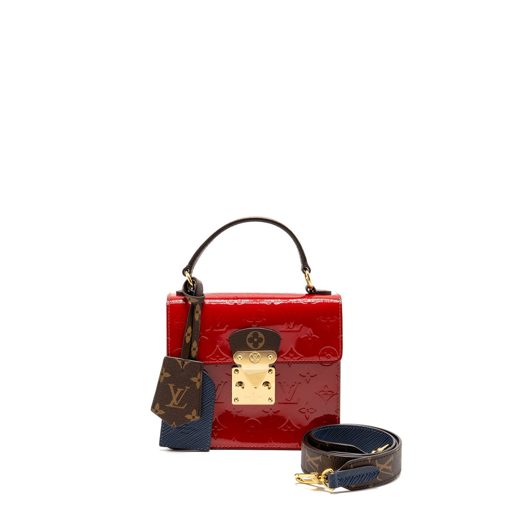 louis-vuitton-spring-street-bag-patent-epi-monogram-canvas-red-dark-blue-brown-ghw