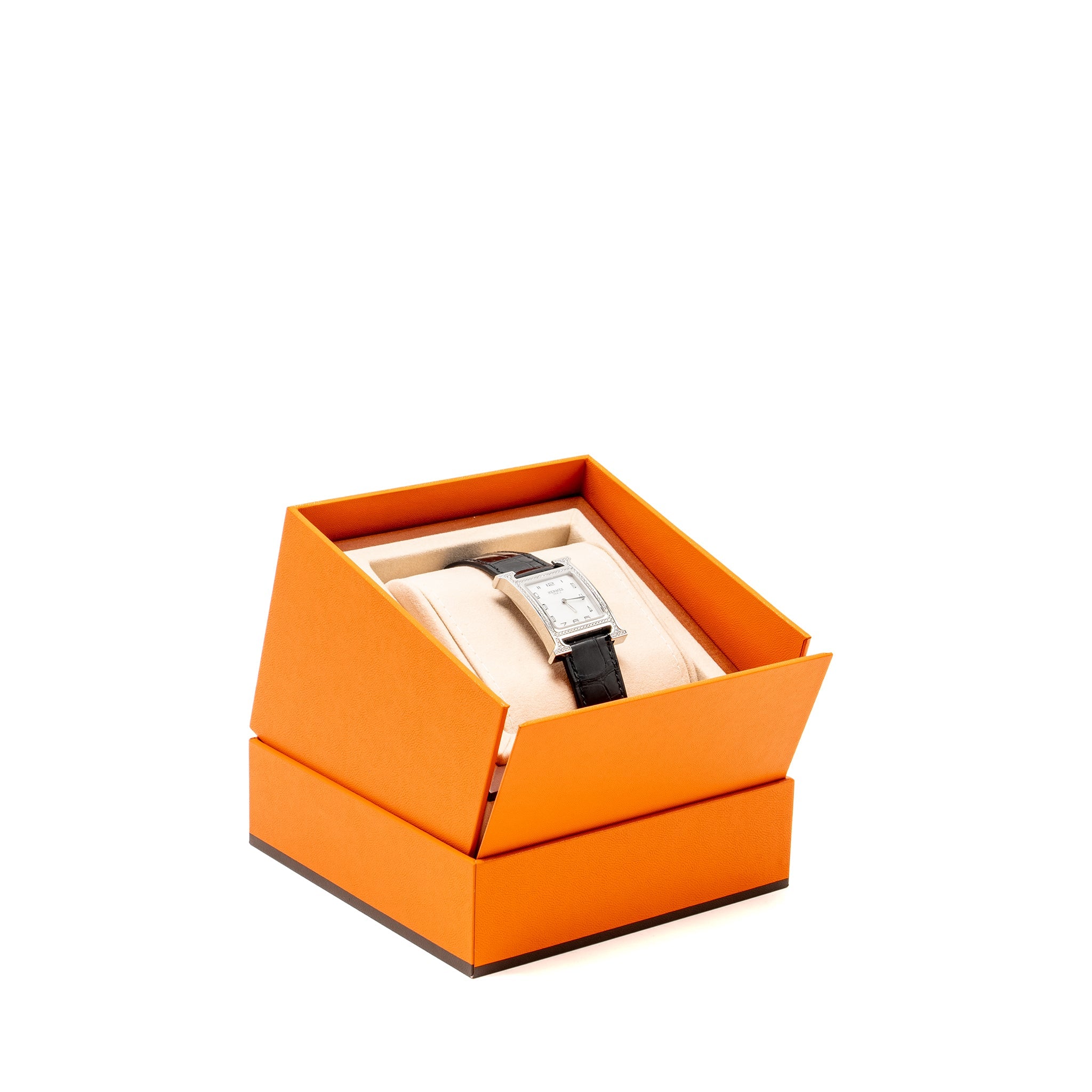hermes-heure-h-watch-medium-model-30mm-steel-with-diamonds-white-mother-of-pearl-dial-with-black-alligators-strap