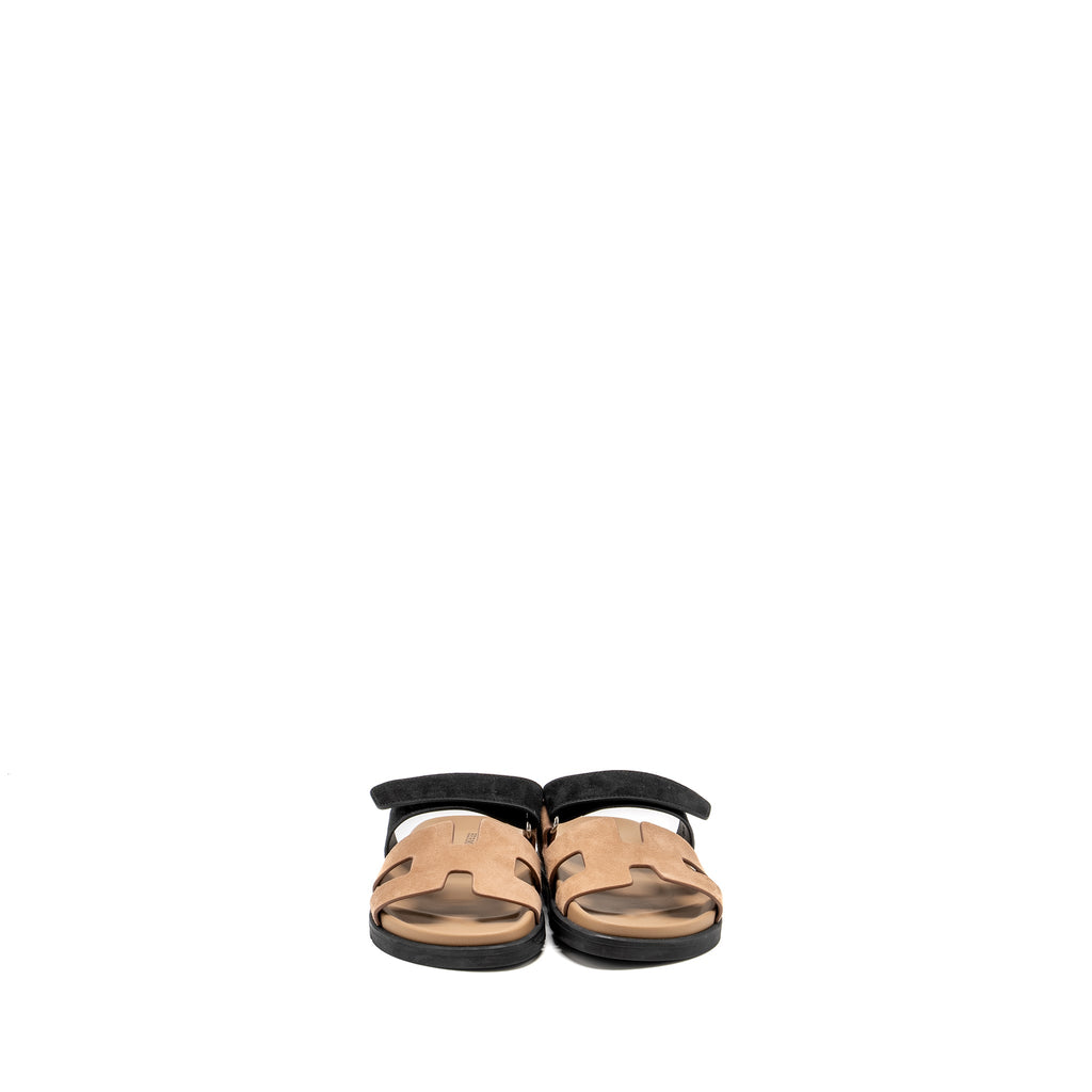 hermes-size-34-chypre-sandals-chevre-suede-rose-perle-noir