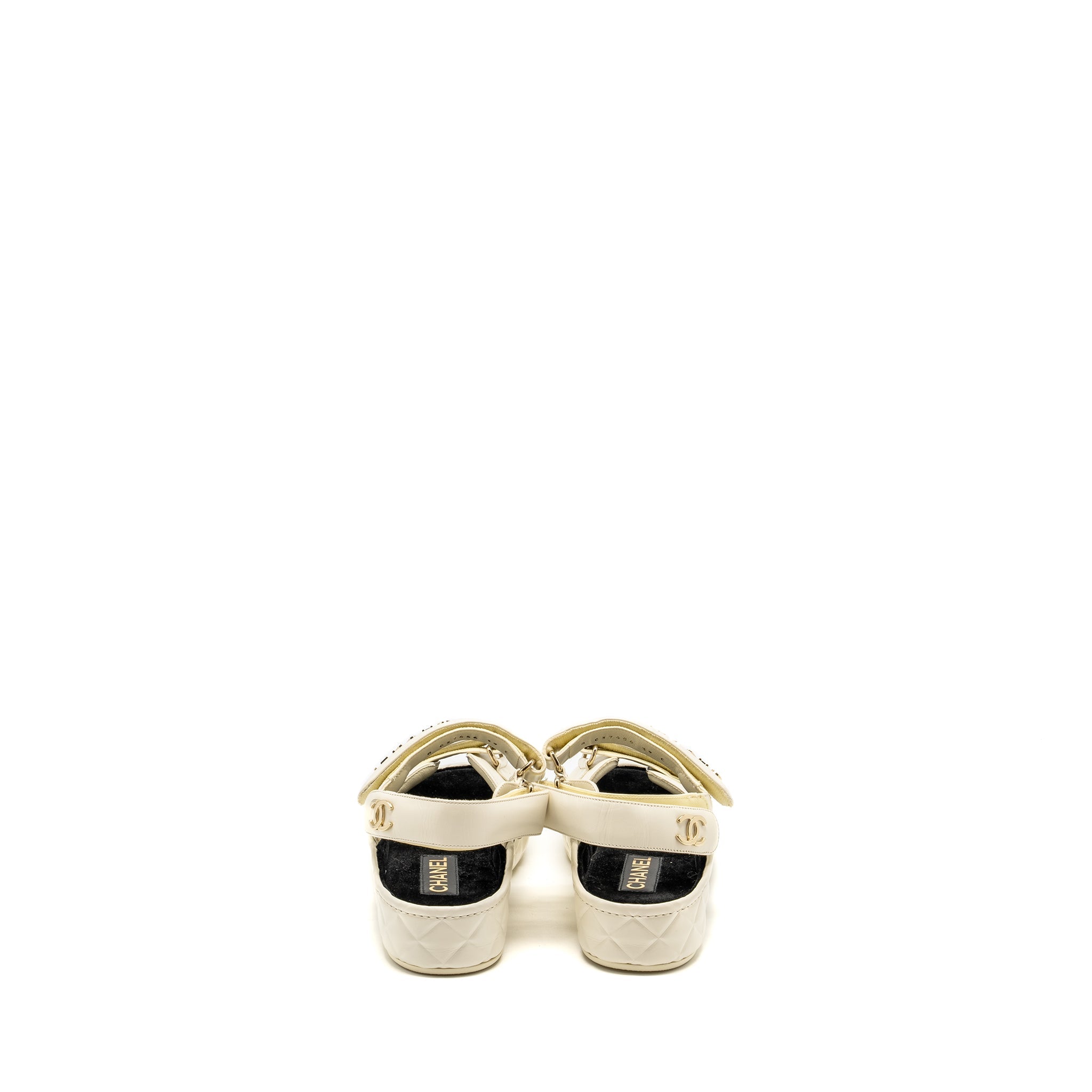 chanel-size-39-21b-cc-and-letter-logo-sandals-shiny-calfskin-ivory