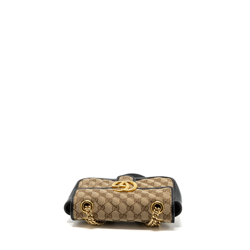 gucci-mini-gg-marmont-bag-gg-canvas-leather-beige-black-ghw