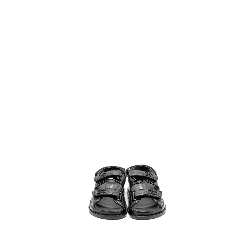 chanel-size-36-dad-sandals-lambskin-so-black