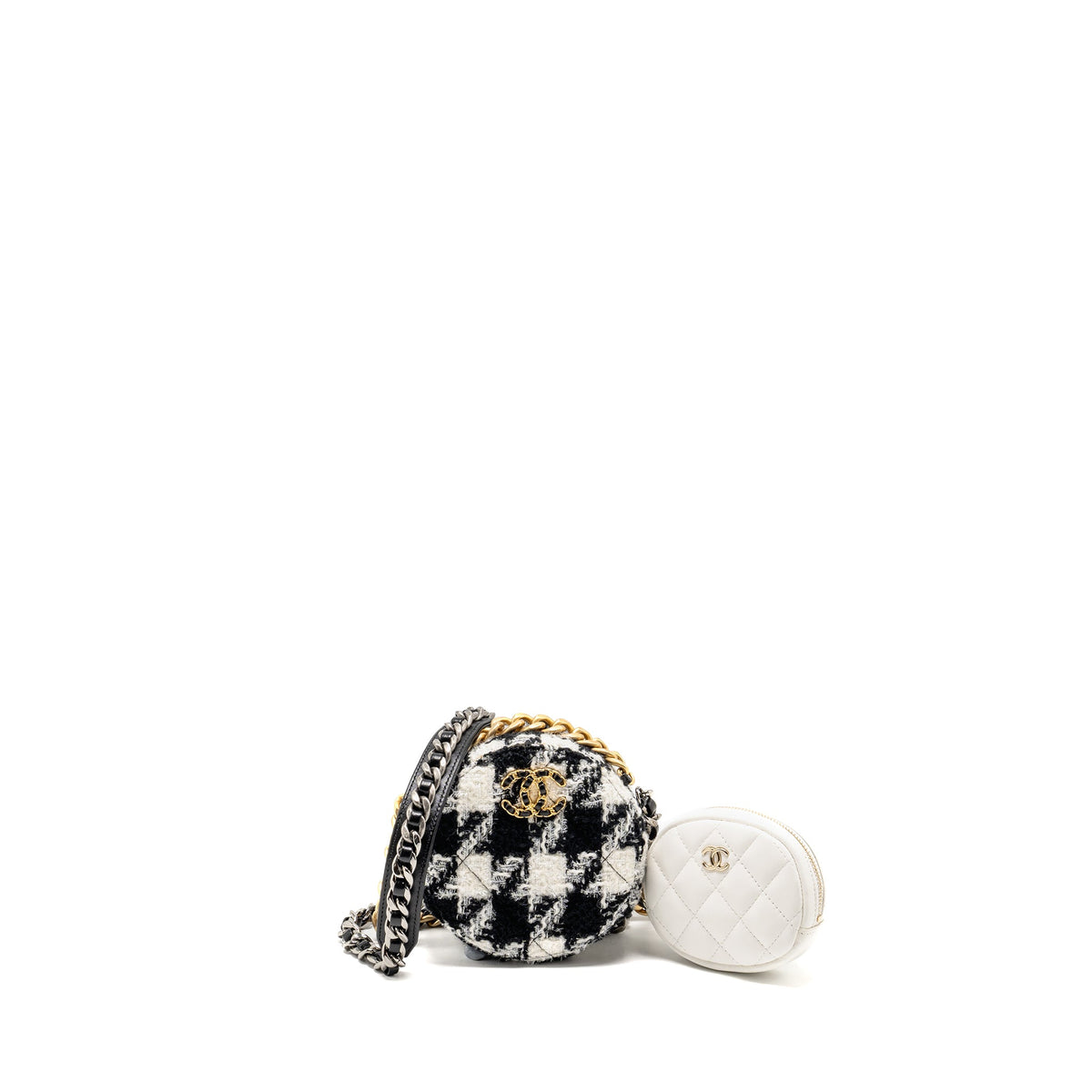 chanel-19-round-clutch-with-chain-with-coin-purse-tweed-lambskin-black-white-ghw-copy