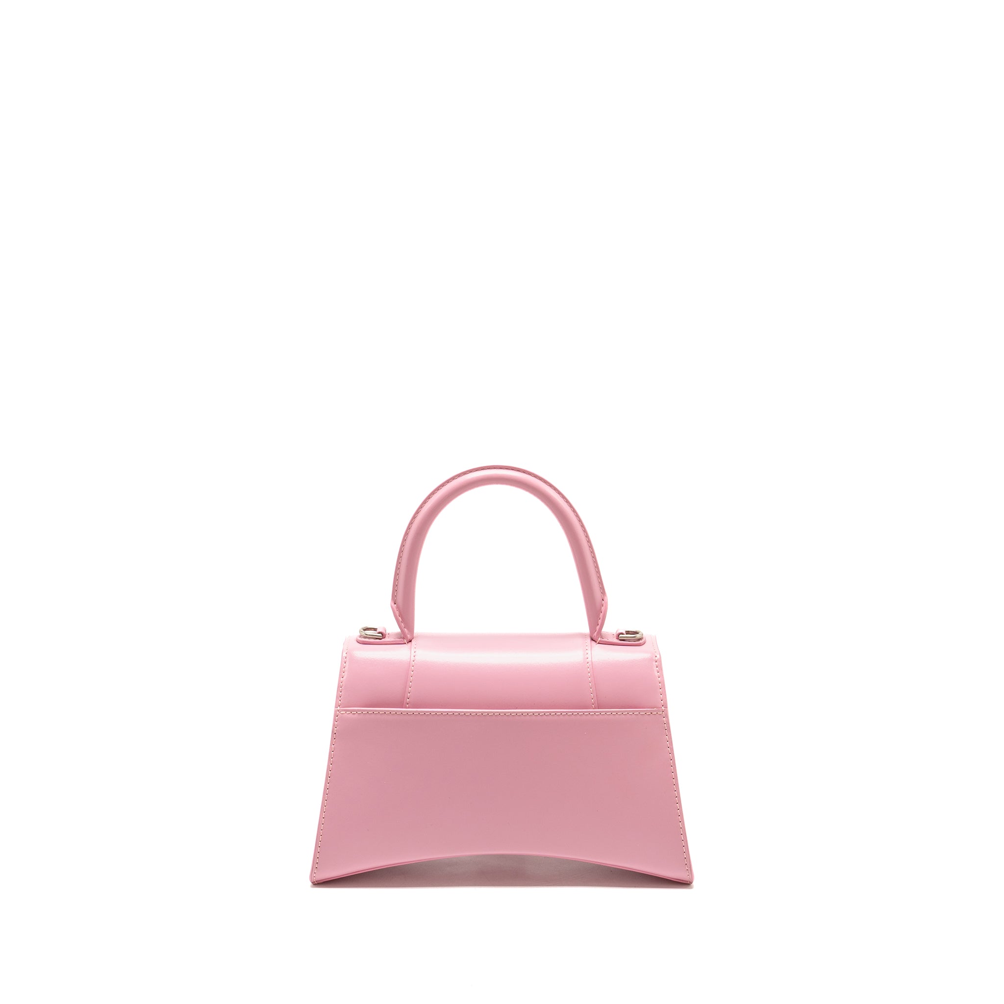 balenciaga-small-hourglass-bag-calfskin-pink-shw