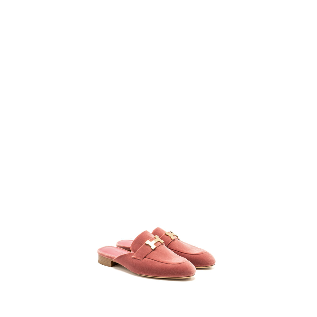 hermes-size-37-5-trocadero-h-logo-buckle-mule-slides-velvet-rose-poudre-ghw-copy