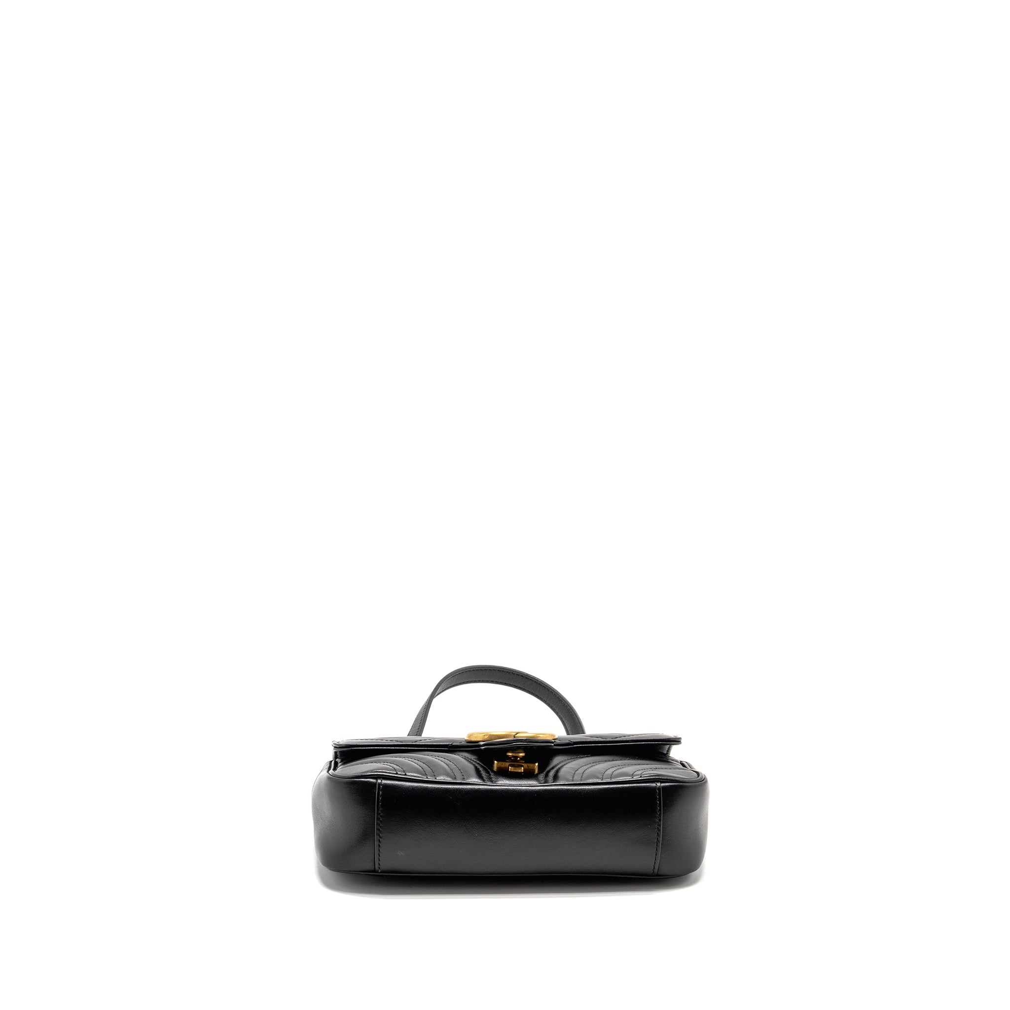 gucci-mini-gg-marmont-shoulder-bag-calfskin-black-ghw-2