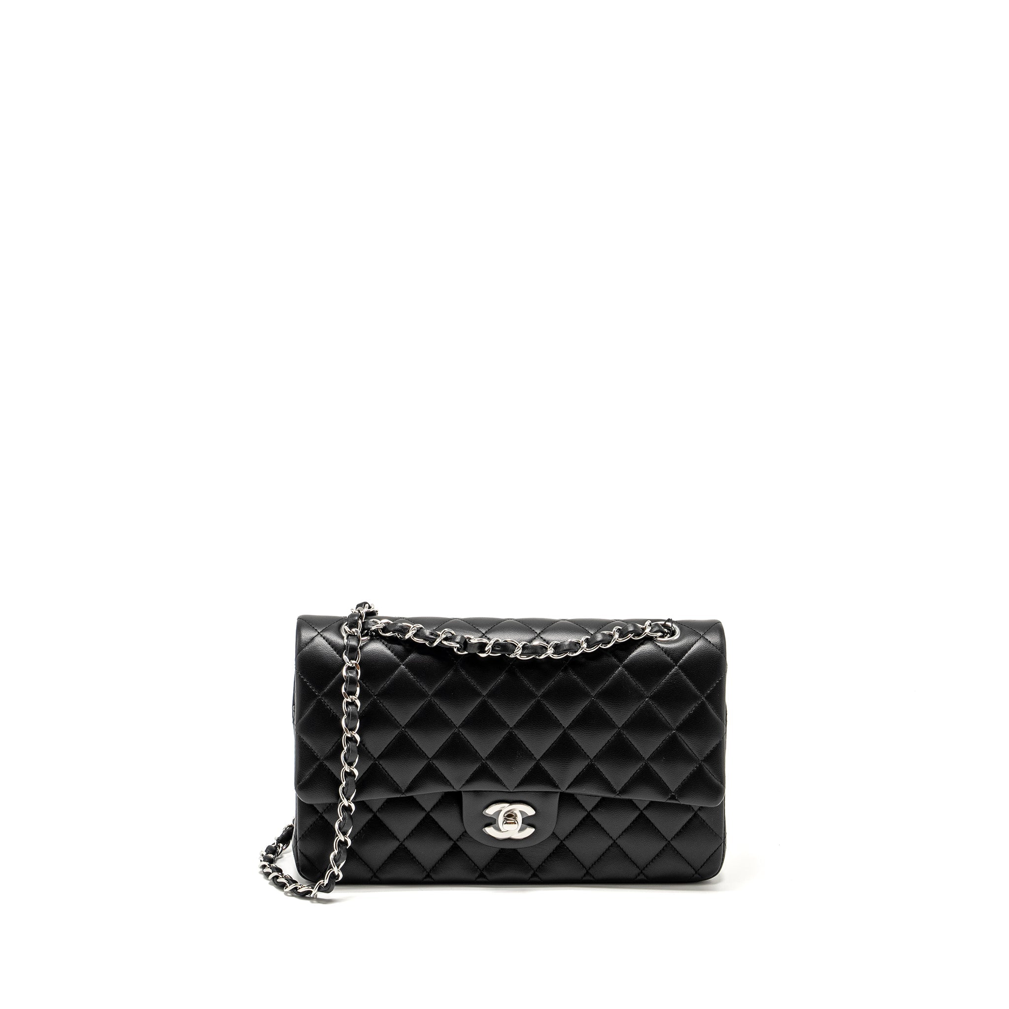 chanel-medium-classic-double-flap-bag-lambskin-black-shw-microchip-copy