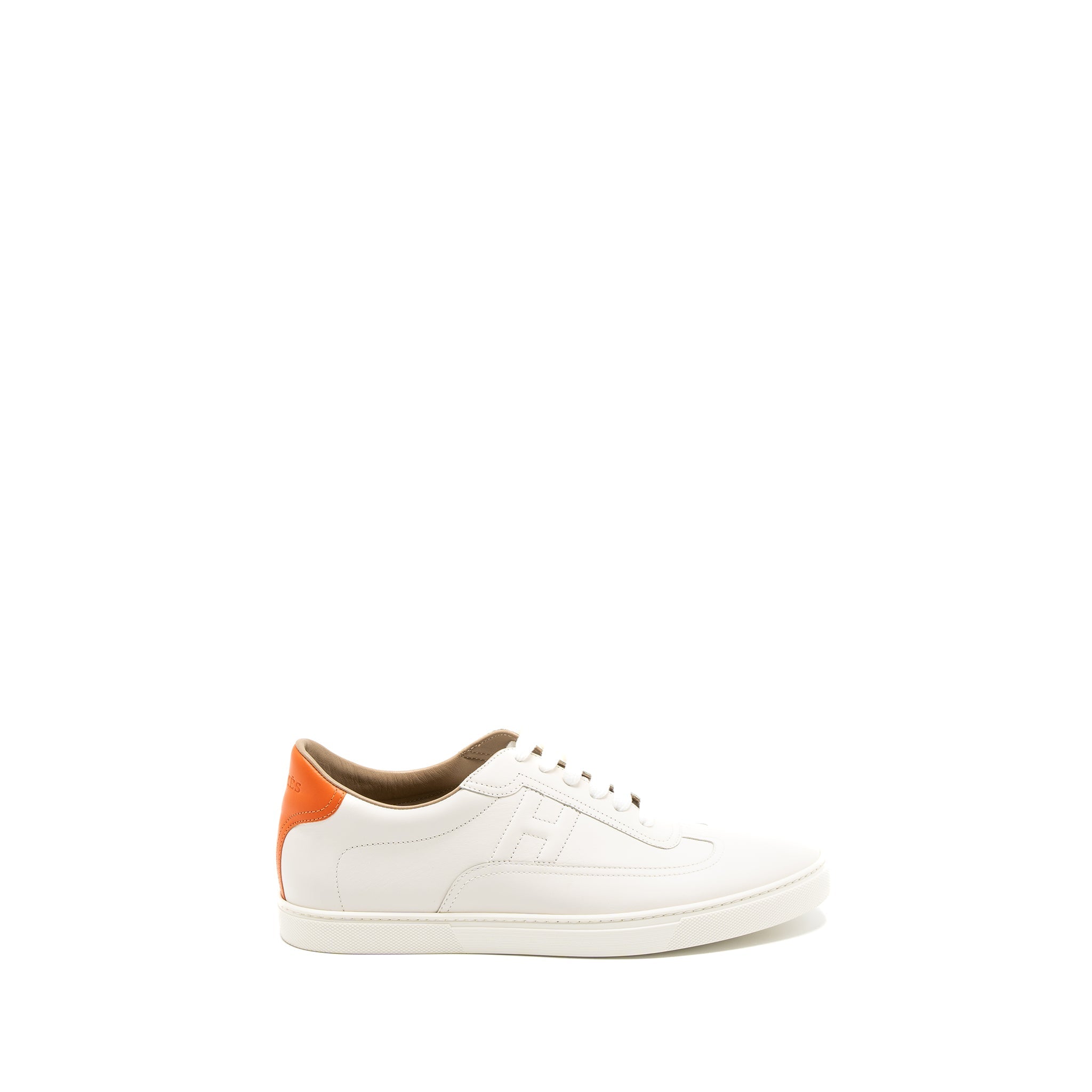 hermes-size-42-homme-sneaker-calfskin-white-orange