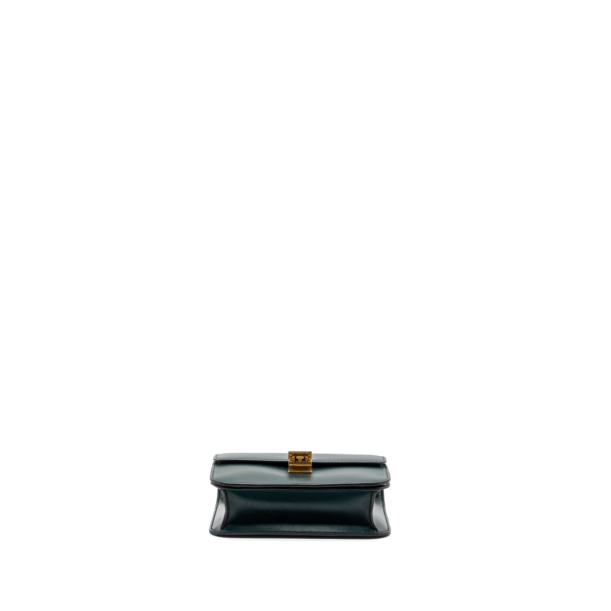 celine-teen-classic-box-bag-calfskin-dark-green-ghw