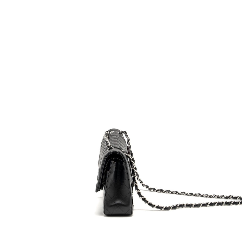 chanel-medium-classic-double-flap-bag-lambskin-black-shw-microchip-copy