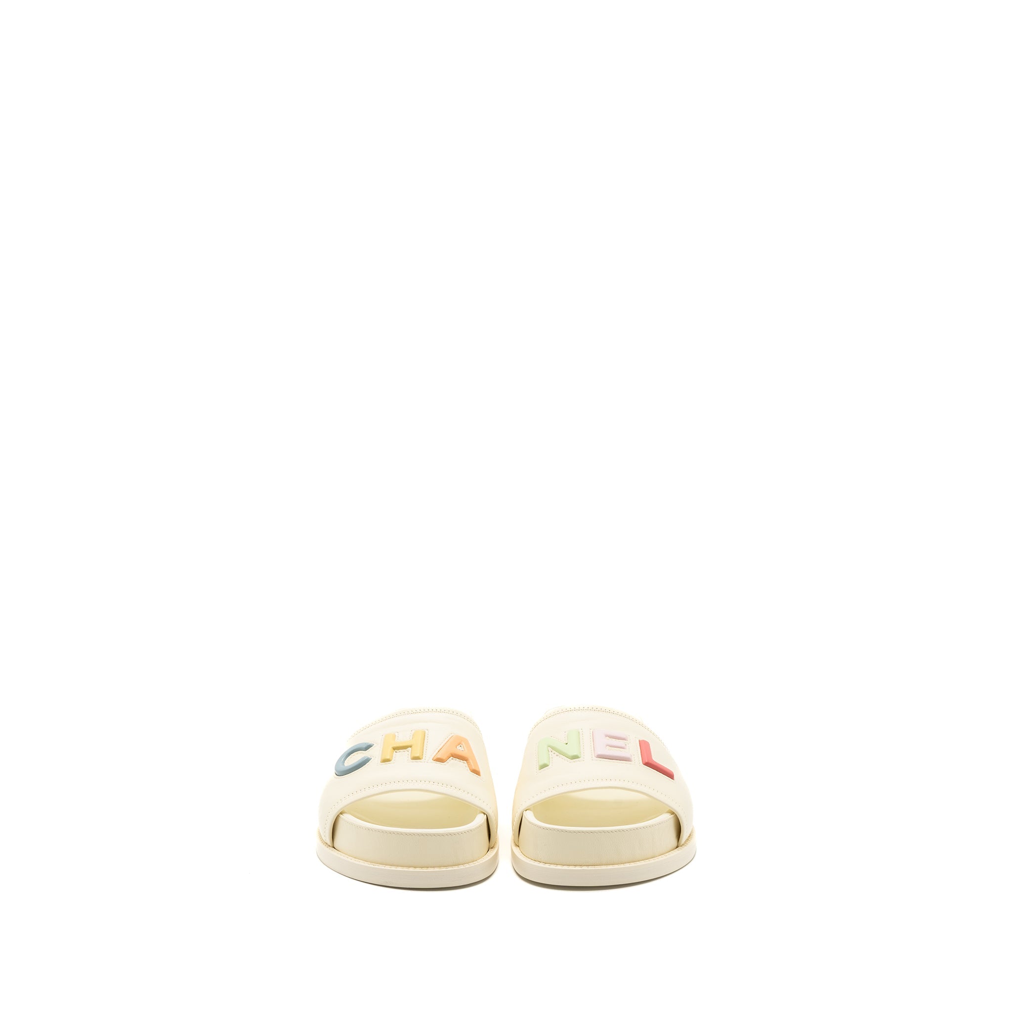chanel-size-38-letter-sandal-leather-white-multicolour