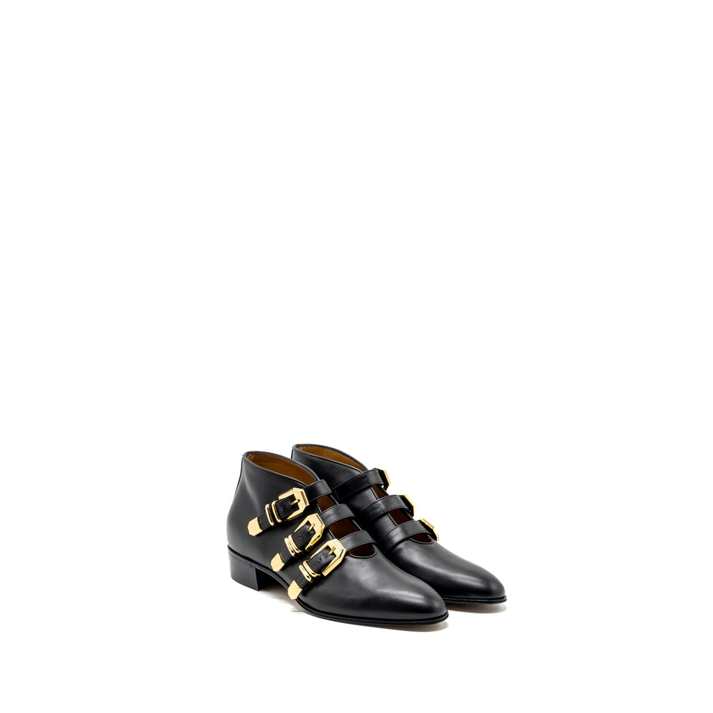gucci-size-38-triple-buckle-ankle-boots-black-ghw