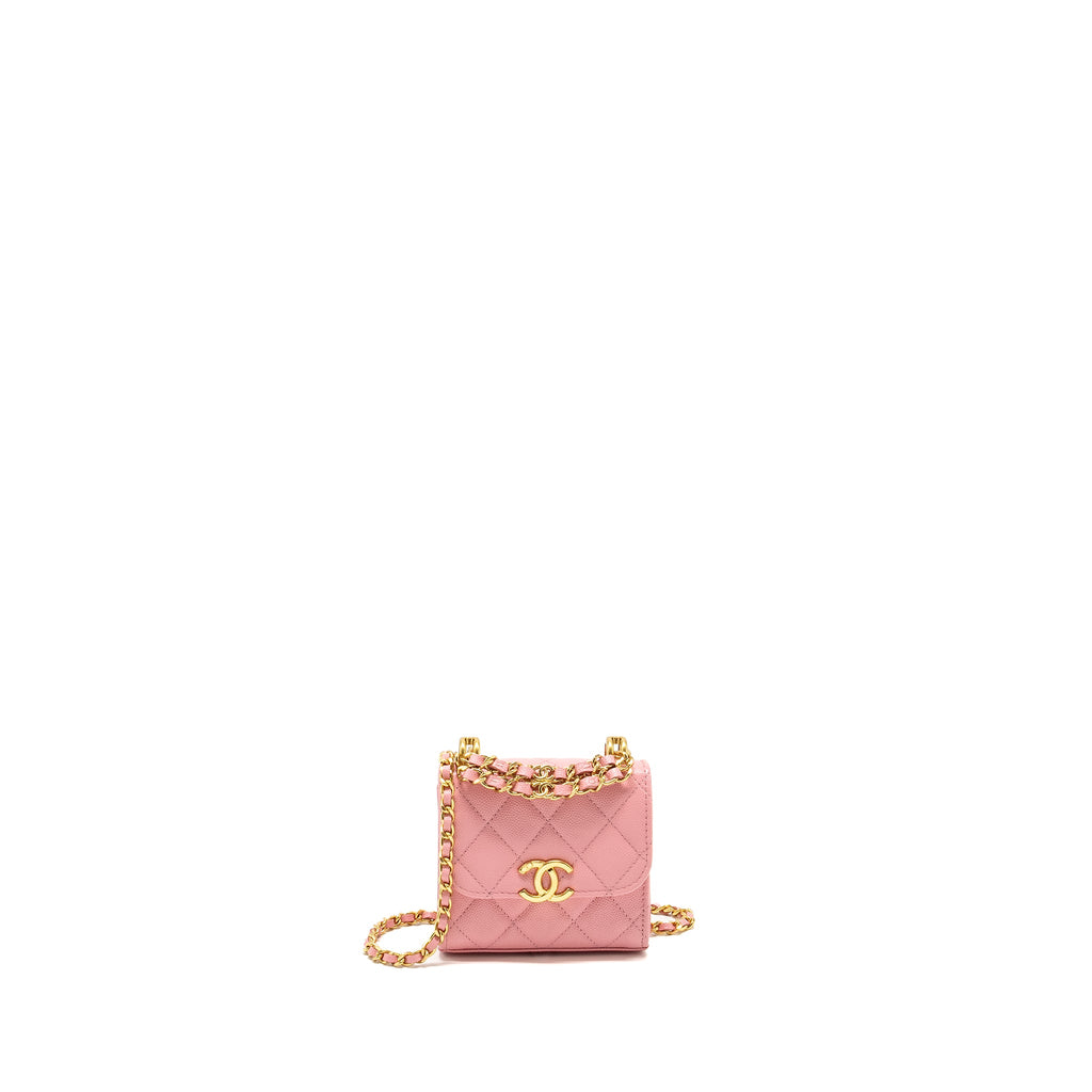 chanel-mini-flap-bag-with-chain-handle-caviar-pink-ghwmicrochip