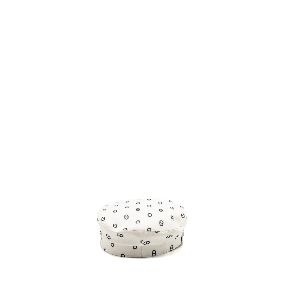 hermes-size-58-casquette-vauban-toile-h-imprimee-chaine-d-ancre-blanc