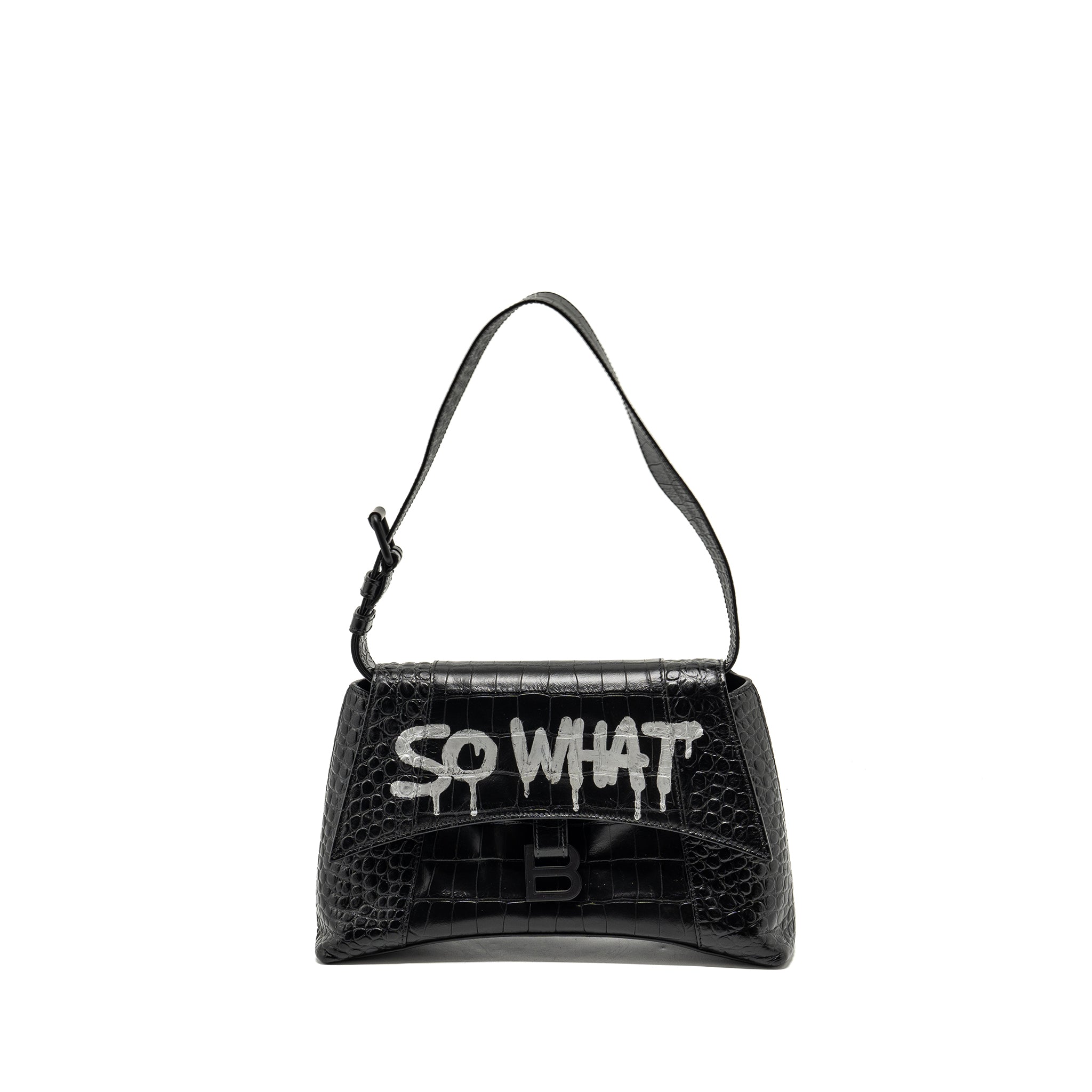 balenciaga-limited-edition-downtown-small-shoulder-bag-croc-embossed-calfskin-black-with-black-hardware-copy