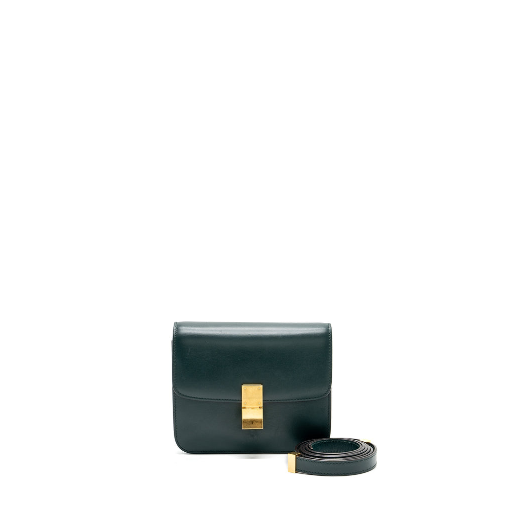 celine-teen-classic-box-bag-calfskin-dark-green-ghw